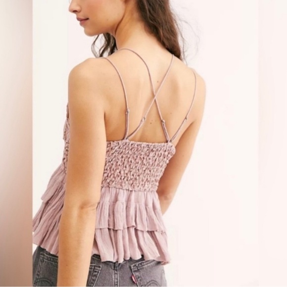 HP- NWT- Sexy Free People Adella Cami W/ Crisscross Back - Picture 2 of 2